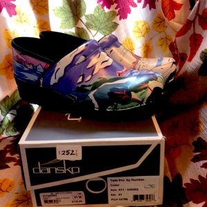 Dansko Twin Pro paint by number clogs